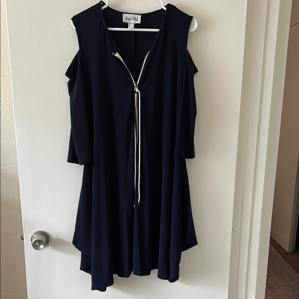 Pink Rose Blue Asymmetrical A-Line Sundress